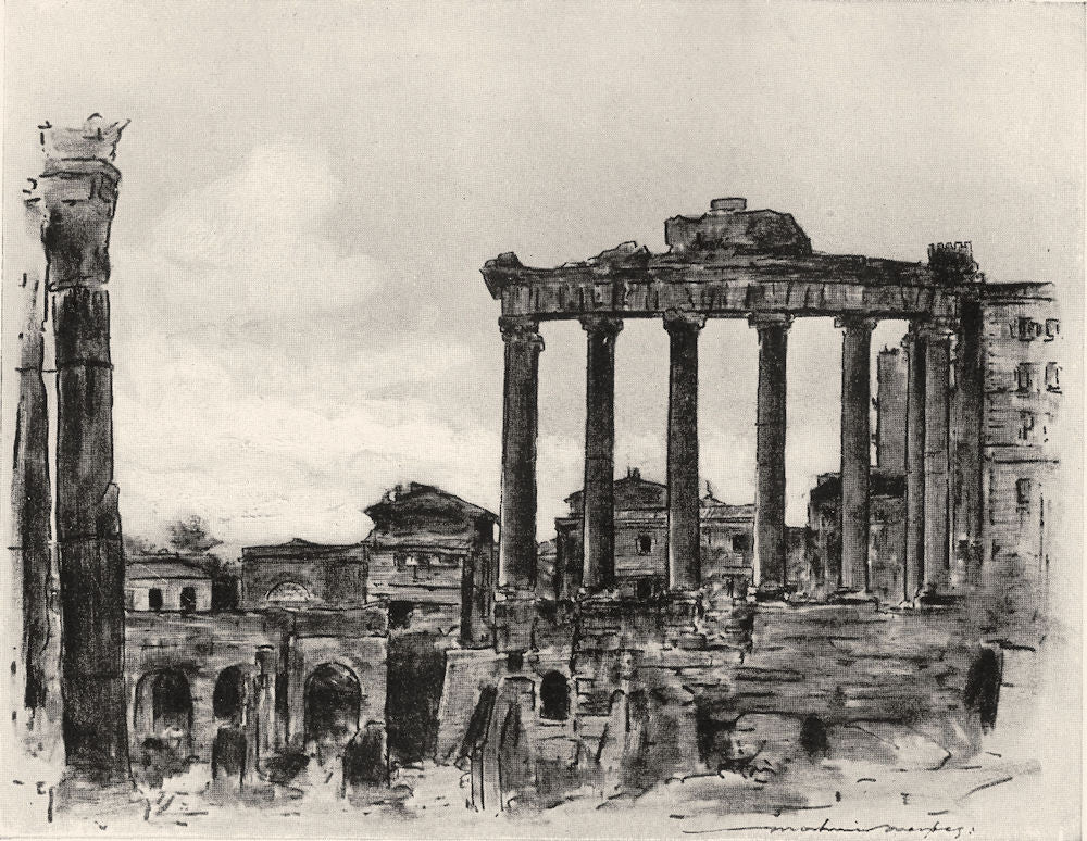 ROME. Italy. Remains of Ancient Rome 1920 old antique vintage print picture